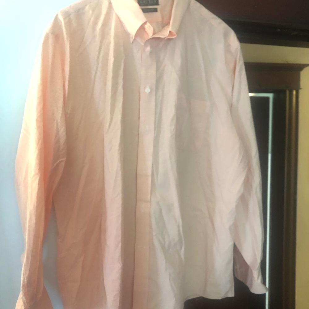 Ralph Lauren orange white checked  Dress Shirt - Button-Down